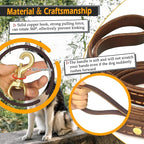 Leather Dog Leash 6 ft x 1 inch,Strong and Soft Heavy Duty Genuine Leather Dog Leash for Large, Medium, Small Dogs Premium Leather Leash for Dogs