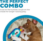 Outward Hound Durablez Minis Stuffing-Free Squeaky Plush Dog Toy for Puppies & Small Dogs - Interactive, Soft Yet Tough, No Mess, Jumbo Squeaker, Long-Lasting Play, Penguin