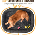 Orthopedic Waterproof Large Dog Bed: Washable Dog Bed with Bolsters - Removable Orthopedic Cover for Medium L XL Large Sized Pet - Non-Slip