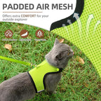 PUPTECK Soft Mesh Cat Vest Harness and Leash Set Puppy Padded Pet Harnesses Escape Proof for Cats Small Dogs Rabbits Bunny