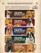 peaksNpaws Himalayan Dog Chew, Yak Cheese Dogs Treats, High Protein, Long Lasting Chews, Natural, Lactose Free Dogs Treat for Aggressive Chewers Over 80 lbs, 16 Jumbo Treats