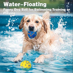 Dog Balls for Aggressive Chewers, Floating Toy for Water Fetch, Bouncy Indestructible Teething Chew and Tennis Balls for Small Medium Large Dogs - 2 Pack