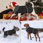 Dogcheer Warm Dog Coat, Waterproof Dog Jacket Christmas Puppy Winter Coat with Buckle, Reflective Adjustable Pet Snow Jacket Turtleneck Fleece Sweater for Small Medium Large Dogs - Black, M