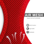 Fida Comfy Dog Harness with Leash, Cat Vest Harness Escape Proof, Breathable Lightweight Soft Mesh, Adjustable Reflective Step-in Harness for Puppy Toy Breeds & Extra-Small Pet (XXS, Red)