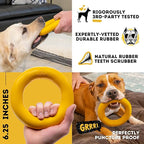 Indestructible Dog Chew Toy - Lifetime Replacement - Durable Toy for Aggressive Chewers - Safe Non-Toxic Natural Rubber - Chew, Tug & Fetch - Tough, Heavy Duty - Med/Large Breed, 6.5”x1.25”