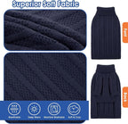 Queenmore Small Dog Sweaters for Small Dogs Girls Boys,Xmas Sweater,Turtleneck Knitted Sweater for Dogs Cats,Cold Weather Pullover for Male Female,Soft Sweaters Pet Apparel(Dark Navy,S)