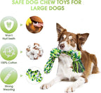 Outdoor Bungee Tug Solo Hanging Toy, Tree Tugger Dog Pull Rope Tug a War for Pitbull Medium Large Aggressive Chewers, Interactive Dog Tether Toy for Yard, 2 Rope Toys