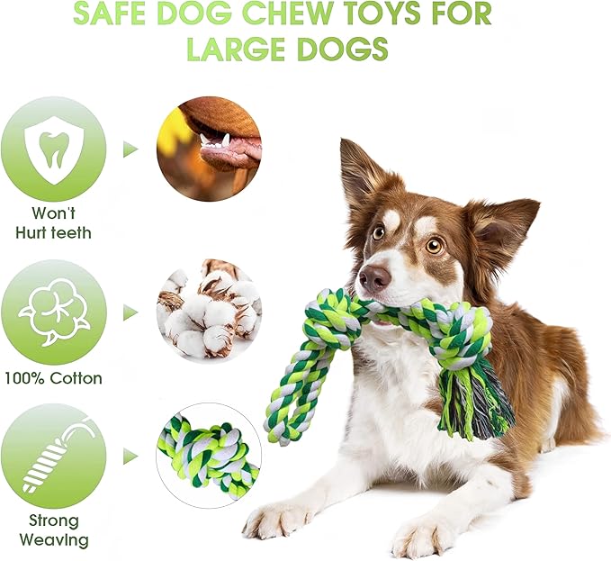 Outdoor Bungee Tug Solo Hanging Toy, Tree Tugger Dog Pull Rope Tug a War for Pitbull Medium Large Aggressive Chewers, Interactive Dog Tether Toy for Yard, 2 Rope Toys