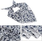 E-Clover Dog Bandanas Boy & Matching Scrunchie Set Dog Bandana Scarf Bibs with Bow Scrunchies for Medium Large Dogs Pet Owner Mom Boho