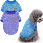 2 Pieces Pet Dog Classic Knitwear Sweater, Fleece Coat for Small,Medium Dogs,Warm Pet Dog Cat Clothes,Soft Puppy Customes for Chihuahua Yorkshire Tzu (Blue Dark Navy,S)