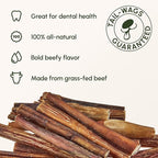 Downtown Pet Supply Bully Sticks for Dogs - Natural 6 Inch Beef Chews, Odor-Free & Rawhide-Free, Long Lasting Dog Treats for Aggressive Chewers - Healthy, Safe & Delicious Chews Dogs Love (30 Pack)