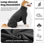 Dotoner Pullover Dog Sweater with Leash Hole - High Collar Cold Weather Vest for Large Dogs - Indoor & Outdoor Use