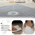 NWK Pack of 4 Fluffy Self Warming Cat Mat, Cat Blanket, Thermal Dog Mat, Washable, Non-Slip Bottom for Sofa & Crate & Kennel & Car Seat (Misty Gray, Medium (27'' X 18.5'' X 0.7''))