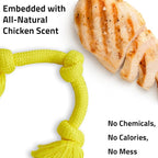 Playology Rope Toys for Dogs | Tug of War Dog Toy for Aggressive Chewers | Chicken Scented Dog Toys | Jumbo Rope Toy for Interactive Play