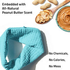 Playology Dog Toys | Plush Toy Crinkle Ring for Dogs | Jumbo Peanut Butter Scented Toy - Easy to Clean and Made from Non Toxic Materials