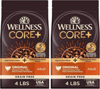 Wellness CORE RawRev Grain-Free Dry Dog Food, Natural Ingredients, Made in USA with Real Freeze-Dried Meat (Adult, Turkey, 4 lbs) (Pack of 2)