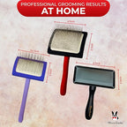 Warren London Gentle Touch Slicker Brush for Puppies & Small Dogs – 4" x 2" Soft Pin Grooming Brush – Tangle Remover for Sensitive Skin – Compact, Lightweight & Easy to Use