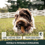 Hank & Roy All-Natural, Single-Ingredient 8-10” Beef Rib Bones for Dogs, Long Lasting, Engaging Dog Bones, Individually Wrapped for Odor Control and Freshness