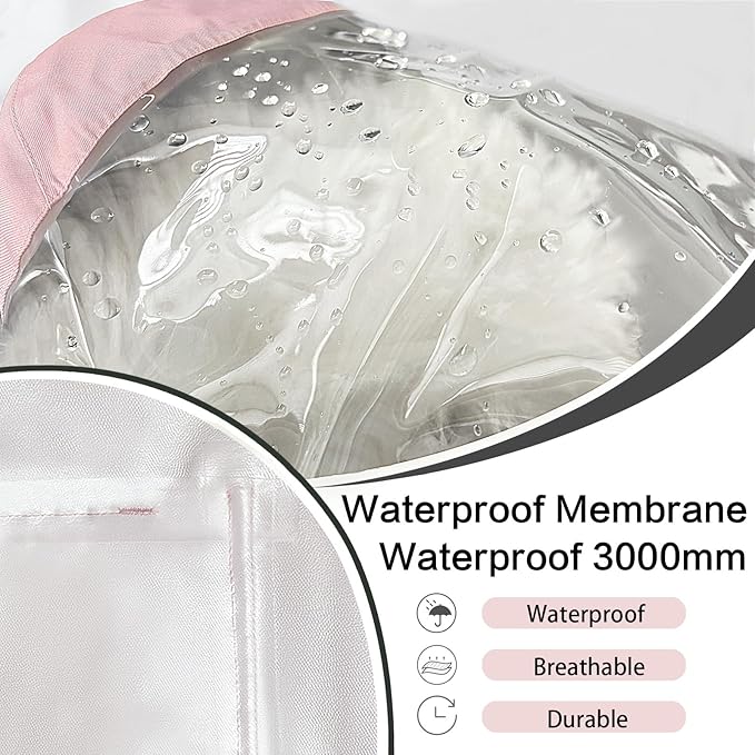 Dog Raincoat Waterproof, Adjustable Reflective Hooded Dog Rain Poncho with Leash Hole for Small Medium Large Dogs (Pink, Medium)