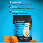 Cat Skin & Coat Health Chews – Crunchy & Creamy Treats with Omegas, Vitamin C & E, Biotin – Soothes Itchy, Dry Skin, Reduces Shedding & Promotes a Shiny Coat – Cat Vitamins (Chicken 30-Day Supply)