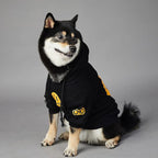 ChoChoCho Smiley Dog Hoodie Stylish Dog Clothes Smiley Face Sweater Cotton Sweatshirt Fashion Outfit for Dogs Cats Puppy Small Medium Large (XL, Black)