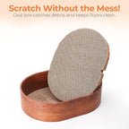 3 Pcs Cat Scratching Board with Box, 2 in 1 Cardboard Cat Scratchers Bed for Indoor Cats, Round Scratch Bowl with Thicker Double-Sided Pad for Cats' Scratch Need