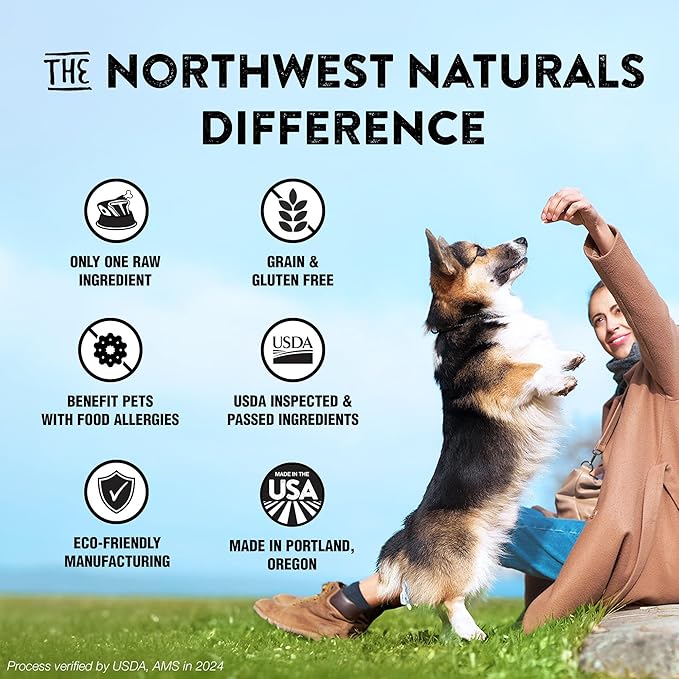 Northwest Naturals Raw Rewards Freeze-Dried Whitefish Treats for Dogs and Cats - Bite-Sized Pieces - Healthy, 1 Ingredient, Human Grade Pet Food, All Natural, Proudly Made in USA 10 Oz