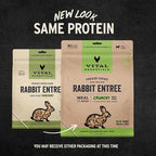 Vital Essentials Freeze-Dried Raw Rabbit Meal or Mixer Dog Food Crunchy Mini Nibs, 25 oz
