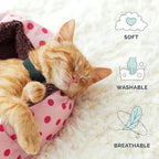 Hepper Hemp Safety Breakaway Cat Collar with Bells - Adjustable Large to Small Kitten Collar with Bell - Cat Collars for Girl Cats/Cat Collars for Boy Cats - Minimalist Cute Cat Collar with Cat Bells