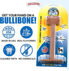 Bullibone Nylon Dog Chew Toy Nylon Bone - Improves Dental Hygiene, Easy to Grip Bottom, and Permeated with Flavor (Beef, XL - Single)