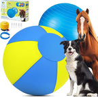Herding Ball for Dogs and Horses - 18" Jolly Ball for Dogs, Agility Training Equipment, Herding for Australian/German Shepherd, Improved Bite-Resistant, Reinforced Sewing Dog Toys - Blue&Yellow（NEW）