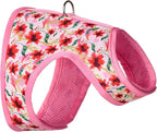 Mile High Life Dog Harness, Air Mesh Floral Vest Harness for 20 lbs Small Dogs & Cats, Easy Get on Adjustable Easy Closures Both Neck and Chest(Lily, S Chest 16"-18")