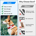 DDJ 2-Pack Dog Collar Holder for Tile Life360 Mate (2024) 2022 Tracker, Waterproof Silicone Cover Full-Body Protective Case for Tile Mate Tracker Cat Collar, Ultra Durable, Scratch Resistant, Pink