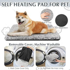 4 Pack Self Warming Cat Pads Self Heating Cat Mat Washable Homeless Dogs Thermal Pads Kennel Pad Reflects Body Heat Warm Crate Bed Mat for Indoor Outdoor Pet(Gray,45 x 28 Inch)