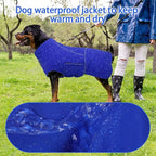 MIGOHI Dog Coat,Dog Jacket Waterproof,Winter Coat Windproof,XXL Fleece Jacket for Dogs Boy Girl,Cold Weather Coats for Dogs Hiking Camping,Golden Retriever,Labrador,Weimaraner,2XL,Blue