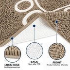 Super Absorbent Dog Door Mat, 36"*24“ Anti Slip Mat for Muddy Paws, Pet Rugs for Dirty Paws Washable That Absorbs Moisture and Dirt, for Dog Cage and Pet Resting Carpet