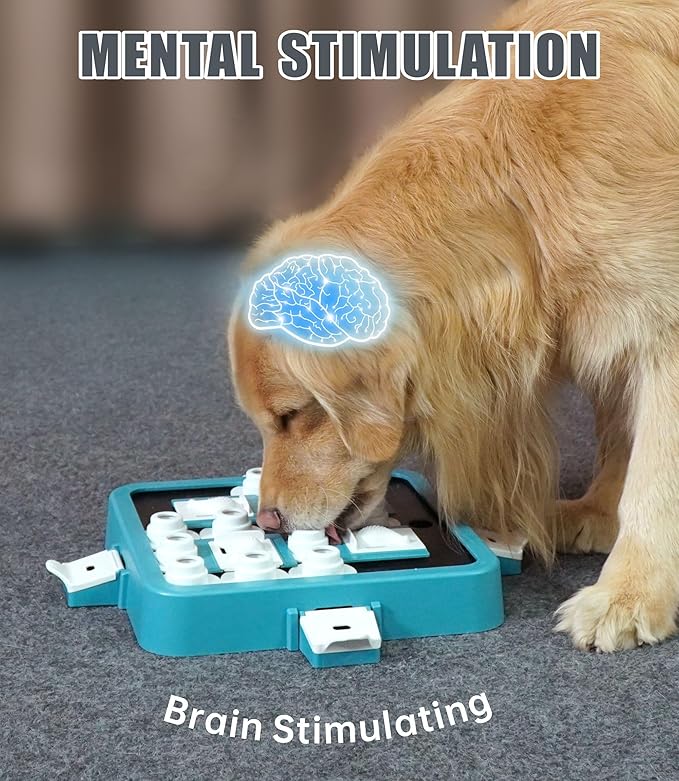 Dog Puzzle Toy, Food Treat Feeder, Mental Stimulation, Green