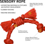 Playology Dog Toys | Puppy Toy Sensory Rope Tug of War Rope for Dogs and Puppies | Small Beef Scented Toy - Easy to Clean and Made from Non Toxic Materials