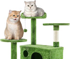 Yaheetech 70in Multi-Level Cat Tree Tall Cat Tower Cat Furniture with Condo, Scratching Posts & Dangling Ball for Indoor Cats Activity Center, Green