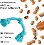 Playology Dog Toys | Dri-Tech Rope Toy Tug of War Rope for Aggressive Chewers (Value 2-Pack) | Medium Peanut Butter/Beef Scented Toys - Easy to Clean and Made from Non Toxic Materials