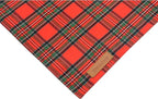 Realeaf Christmas Dog Bandanas 2 Pack, Reversible Red Green Plaid Dog Scarf, Xmas Pet Bandana for Boy and Girl, Premium Durable Fabric, Holiday Check Bandana for Medium and Large Dogs Pets (Large)