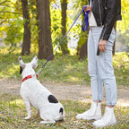 Dogline Biothane Waterproof Dog Leash Strong Coated Nylon Webbing with Black Hardware Odor-Proof Easy to Clean High Performance for Small or Large Dogs Made in USA 4 or 6 ft Lead, Blueberry Royal