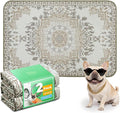 FXW Washable Pee Pads for Dogs, Puppy Pads with Super Absorbent, Specifically Designed for 42inch Cages, 41" × 27" Rectangle, Boho, 2 Packs