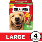 Milk-Bone Original Dog Treats for Large Dogs, 4 Pound (Pack of 2), Crunchy Biscuit Helps Clean Teeth