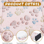 Tuanse 4 Pack Ultra Soft Dog Cat Bed Mat with Cute Print Reversible Fleece Dog Crate Kennel Pad Cozy Washable Thickened Hamster Guinea Pig Pet Bed Mat for Small Animal (13 x 10 Inches,Light Brown)