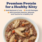 Five Oceans Solid Gold Wet Cat Food Shreds in Gravy - 3 Count Sample Pack - Real Tuna & Mackerel Cat Food for All Ages - Grain Free, Sensitive Stomach