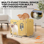 Air Conditioned Cat House for Outdoors – Self-Regulating Cooling & Heating Pet Bed with Turbo/Silent Modes, Bite-Proof & Easy Setup (Up to 15 lbs)