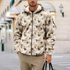 Men's Camouflage Hunting Fleece Lined Hoodie Camo Jackets Zip Up Long Sleeve Casual Winter Coats Hood Outerwear