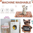 4 Pack Ultra Soft Dog Cat Bed Mat with Cute Prints Reversible Fleece Dog Crate Kennel Pad Cozy Washable Thickened Hamster Guinea Pig Pet Bed Mat for Small Animals(21 x 14 Inches,Vivid Color)