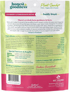 Honest to Goodness Plant Snacks Buddy Boost Cranberry & Pomegranate Recipe Dog Treats, Enriched with Omega 3s & Postbiotics, 8oz